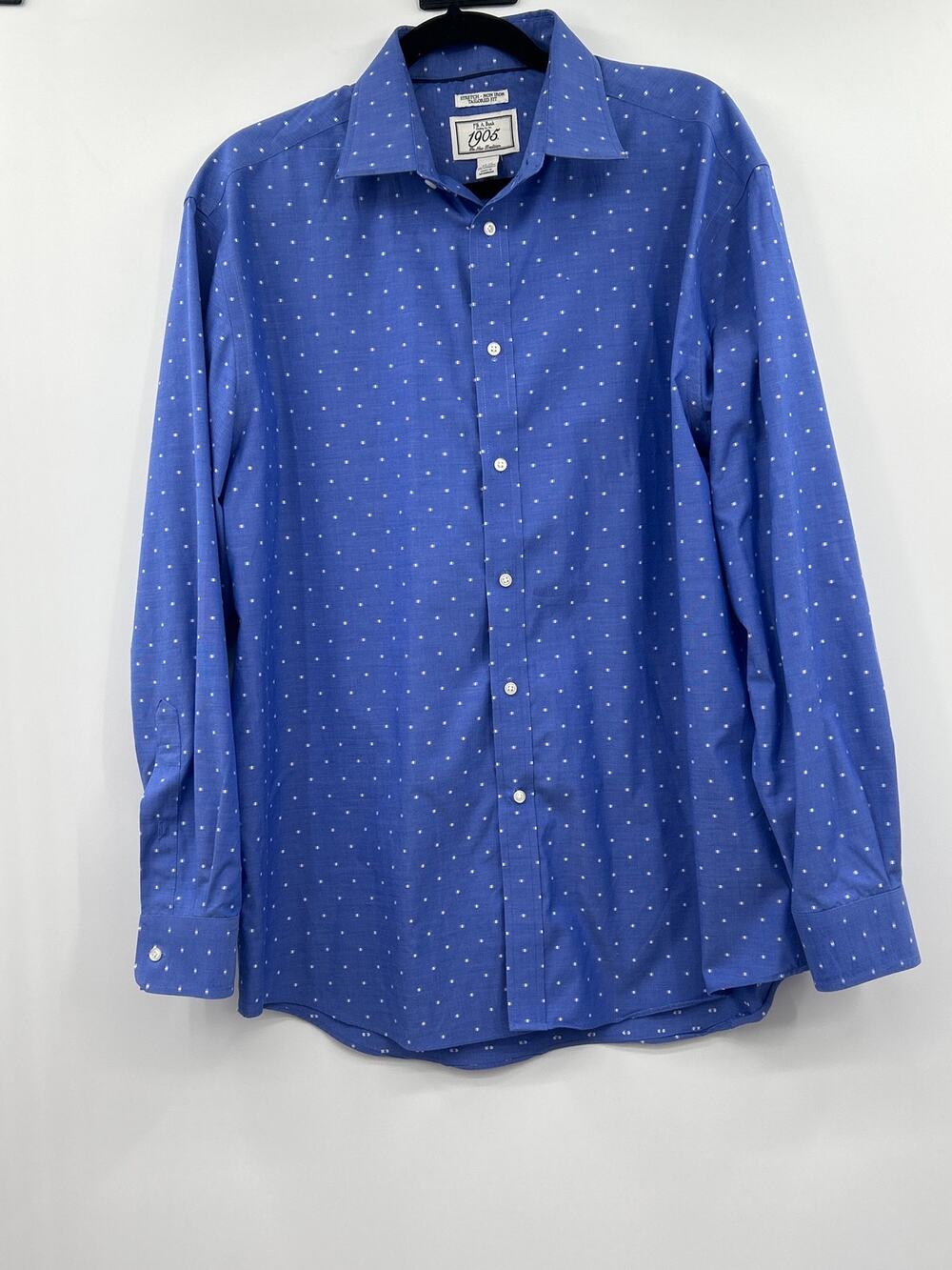 Jos. A. Bank 1905 Blue Dot Dress Shirt Men’s 17-35 Preppy Business Casual
